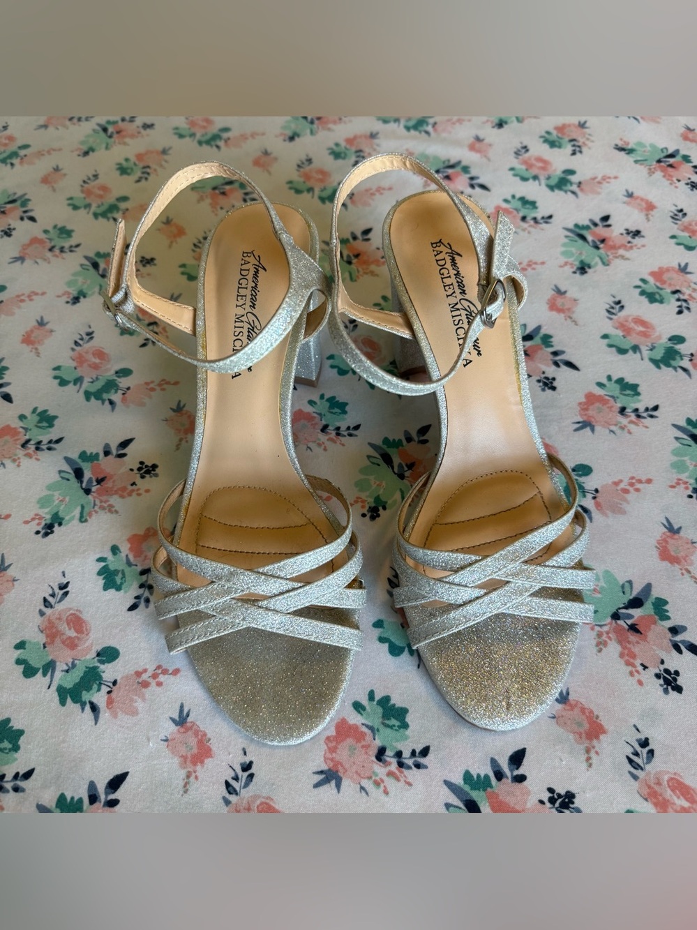 Silver Glitter Homecoming Heels